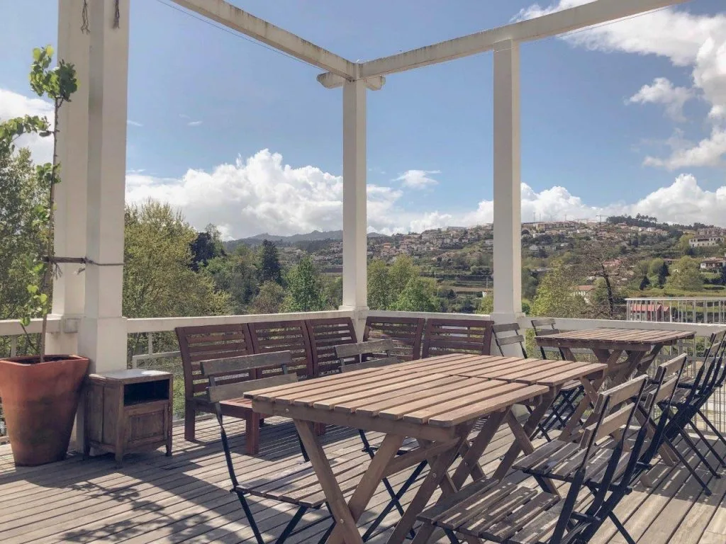 Terrace, Hostel Des Arts, Amarante, Portugal