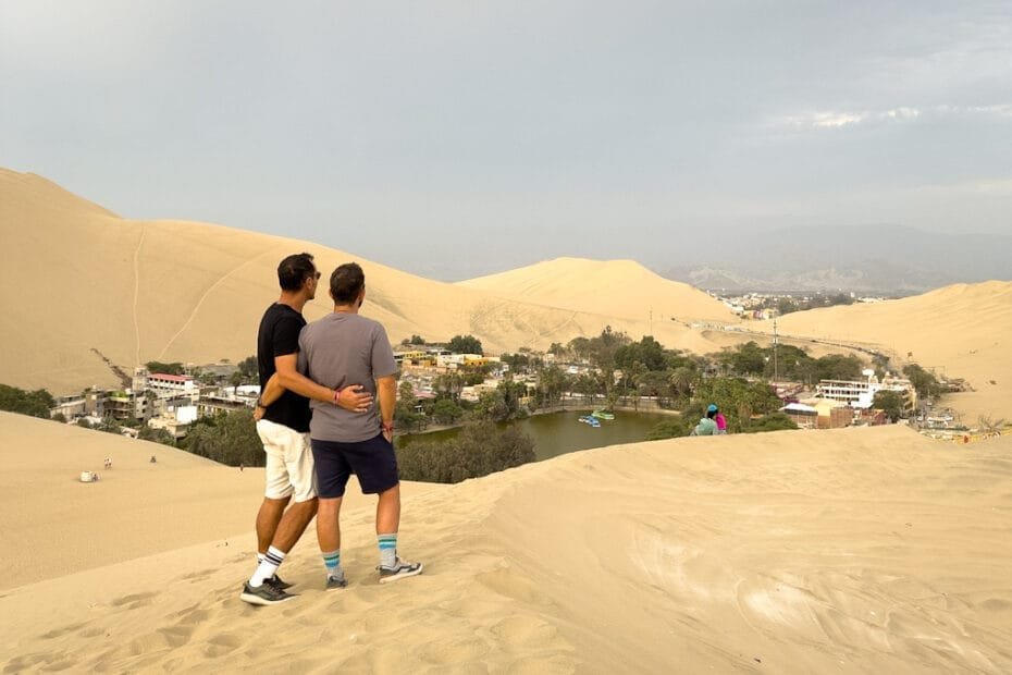 Aerial view of Huacachina, Peru