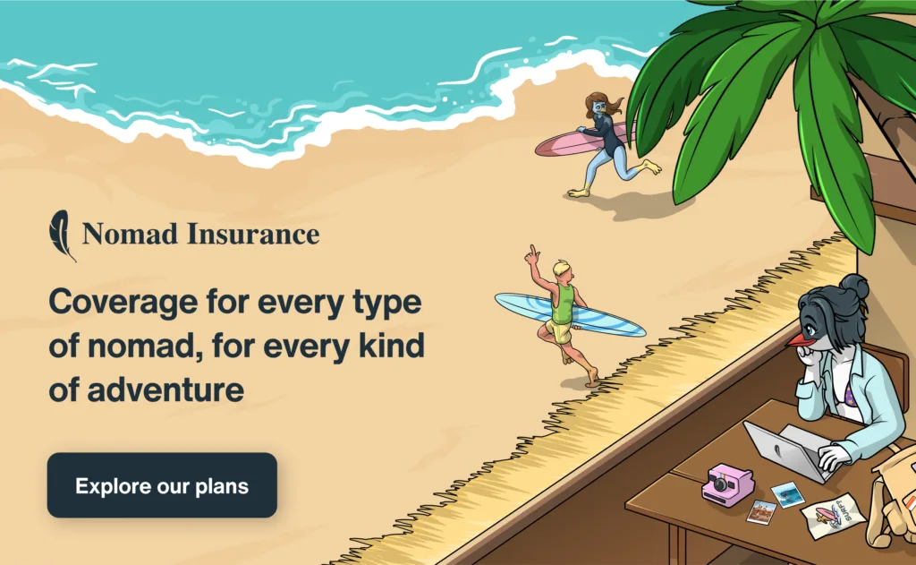 Nomad insurance of TravelWing. Get more information abut coverage for every kind of adventure.