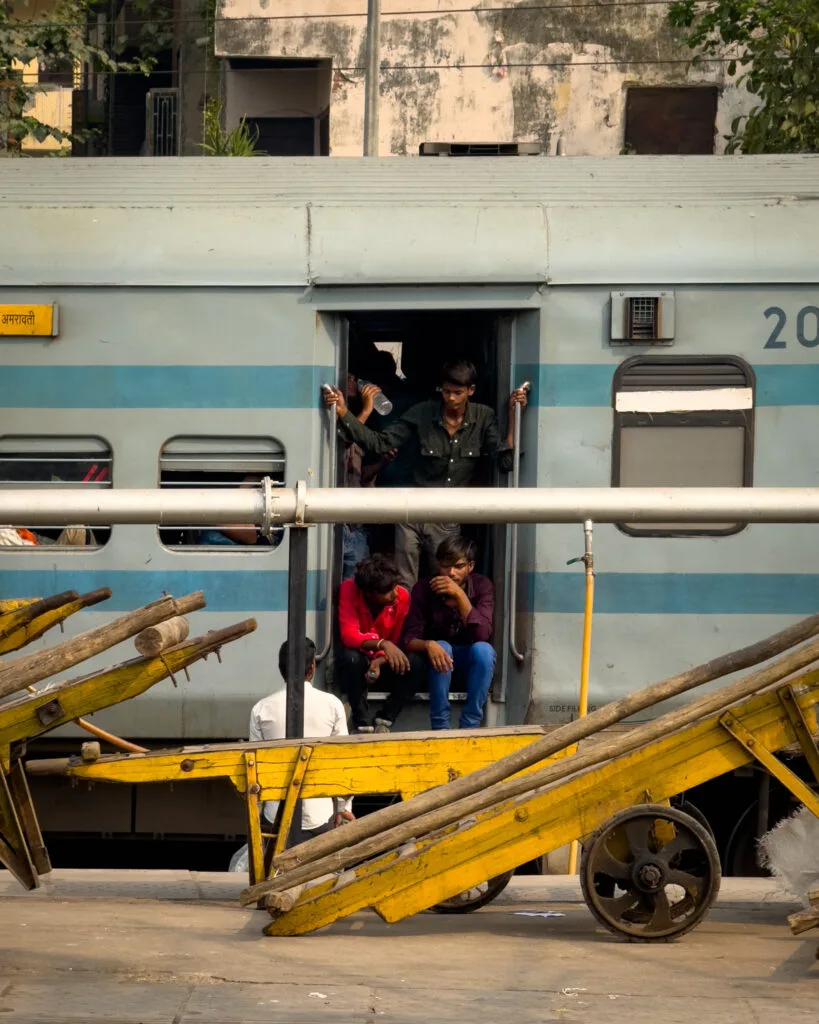 Train at station in India