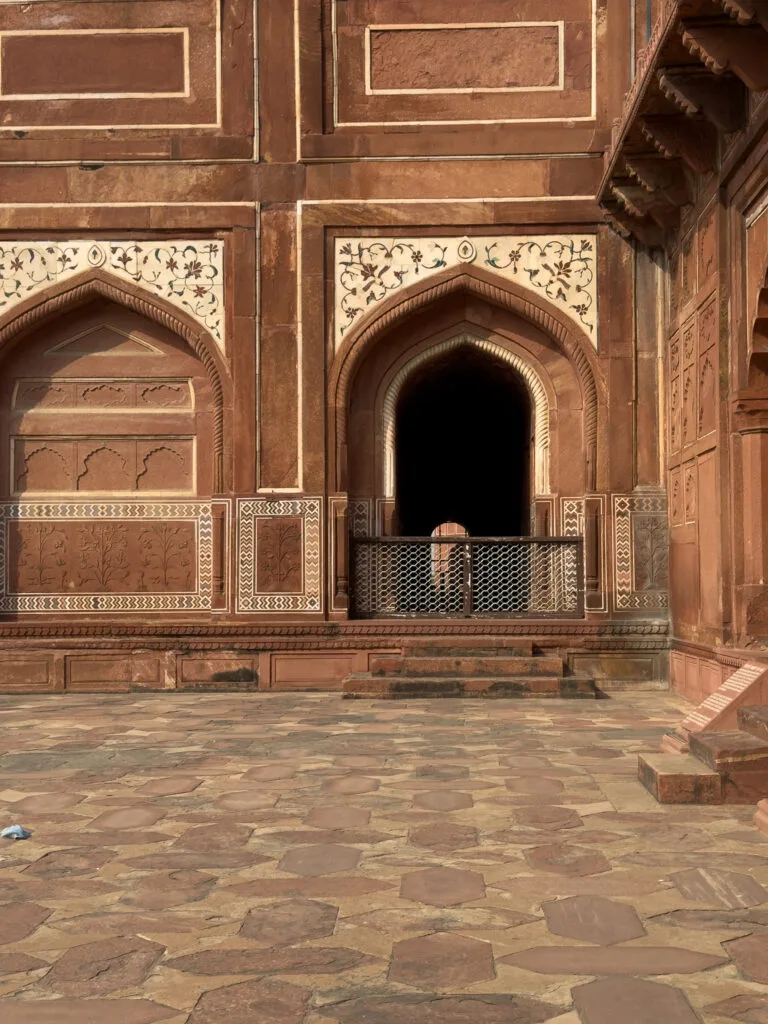 Detail view of the Mosque inside the Taj Mahal complex