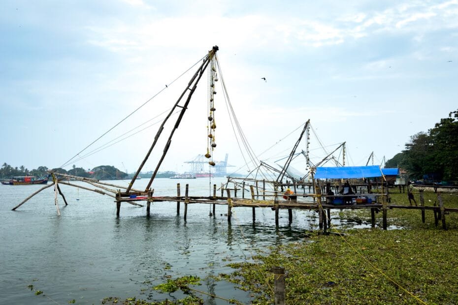 Redes de pesca chinesas em Kochi