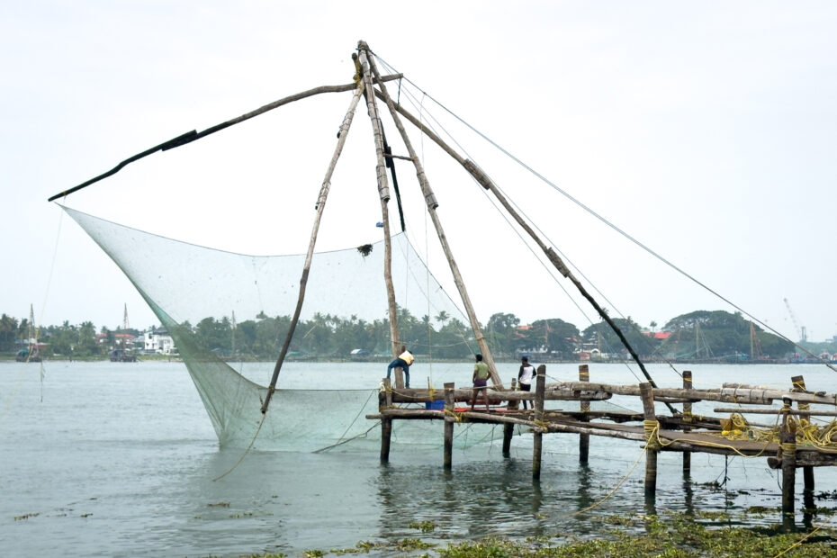 Redes de pesca chineses, Cochim, Índia