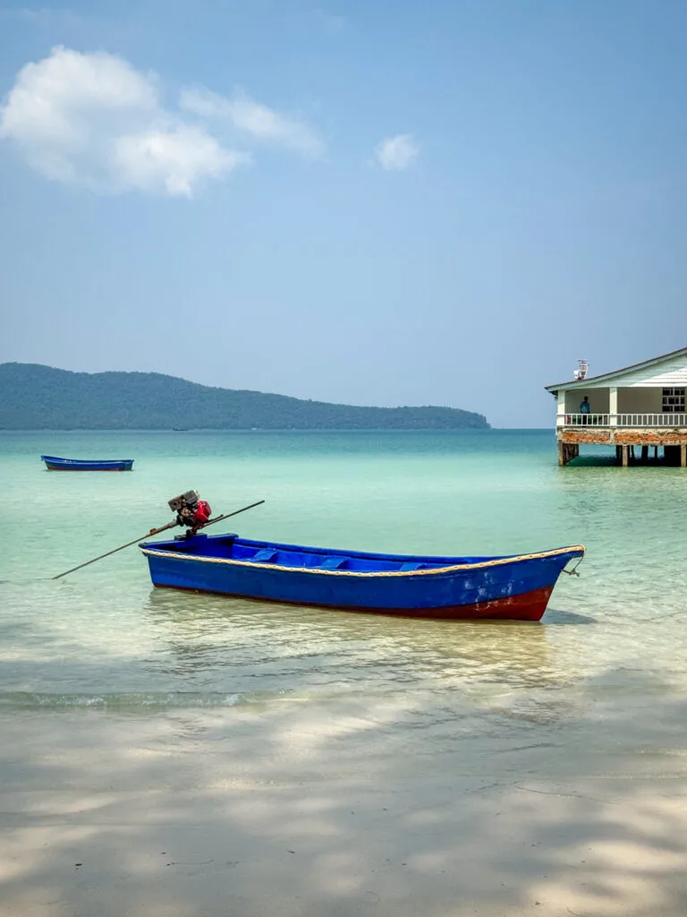 Boat on the sea in Koh Rong Sanloem