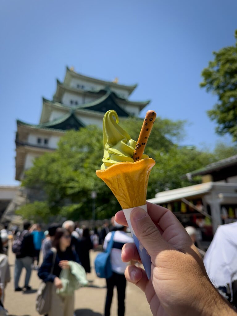 Matcha Ice Cream, Nagoya Castle, Japan
