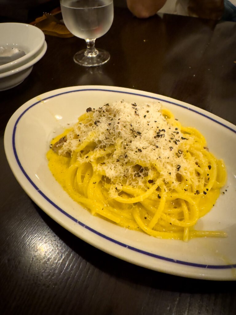 Carbonara, Trattoria Gigli, Nikko, Japão